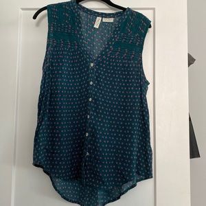 Sleeveless blouse, Anthropologie, size 10